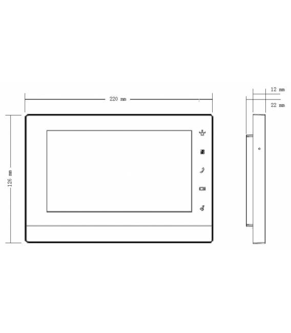 7 Zoll 2-Draht TFT Farbmonitor Innenstation VTH1550CHW-2