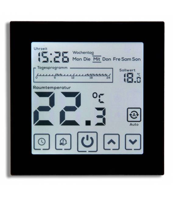 Digital Thermostat Fussbodenheizung EL05 Schwarz -Thermostat Fussbodenheizung