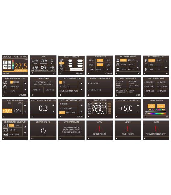 Digital Thermostat Fussbodenheizung X1 Farbdisplay Touch