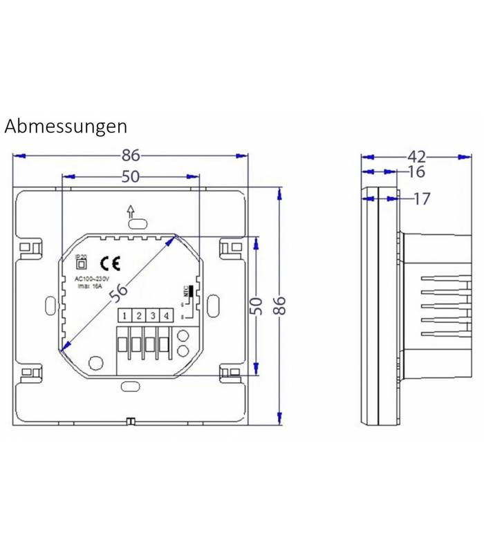 Wengart Termostato Caldera Digital Cronotermostato Programable WG505,max3A  para la calefacción Radiante,Negro : : Bricolaje y herramientas