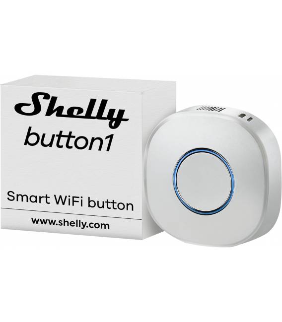 Shelly PlugnPlay Button1 Interrupteur et gradateur Wi-Fi Batterie Blanc