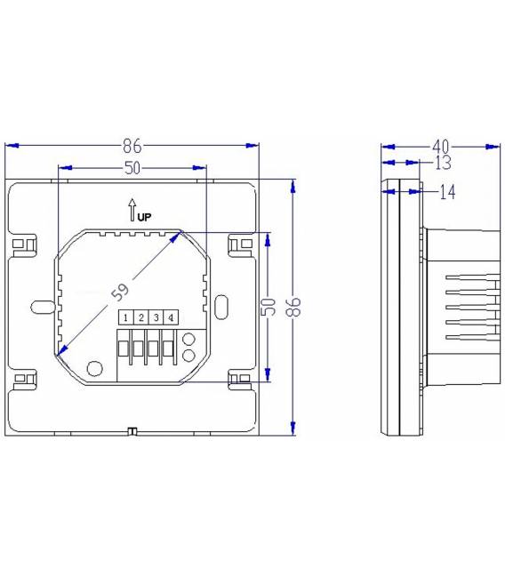 Termostato Digitale MQTT X2 Bianco per Riscaldamento a Pavimento