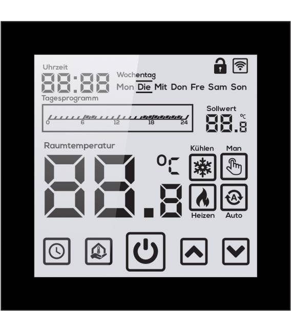 Digitale thermostaat MQTT X2 wit voor vloerverwarming