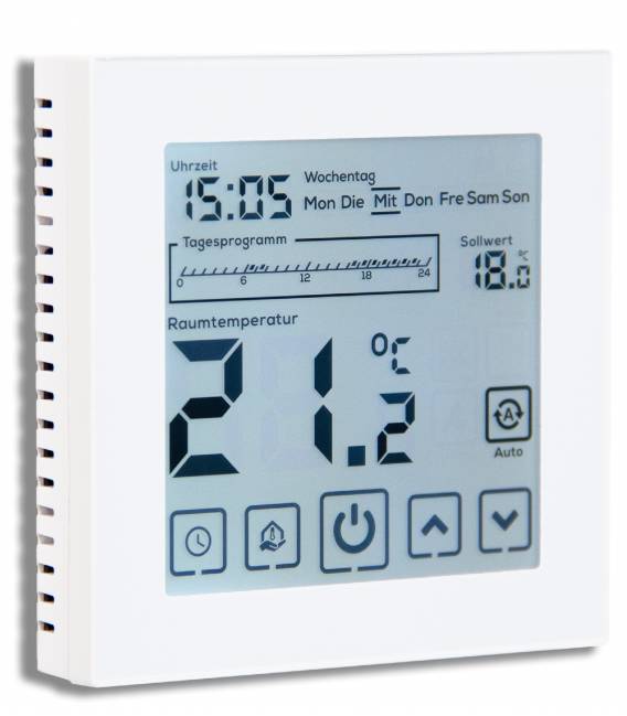 Digital Thermostat MQTT X2 White for Underfloor Heating