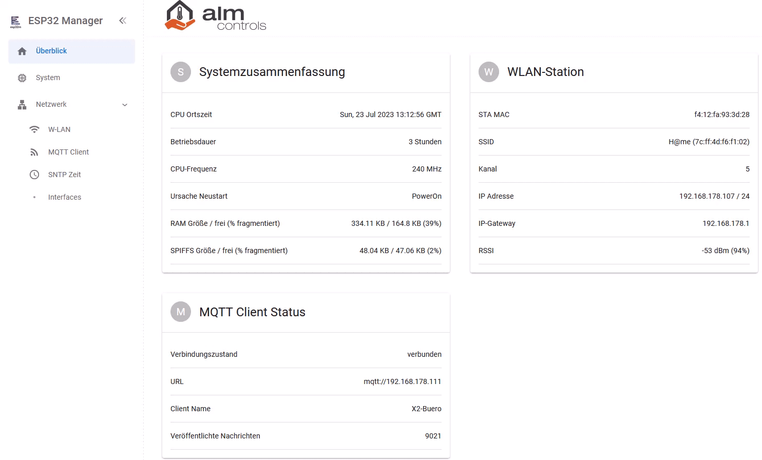 ALM-X2-Webportal-Gesamtübersicht